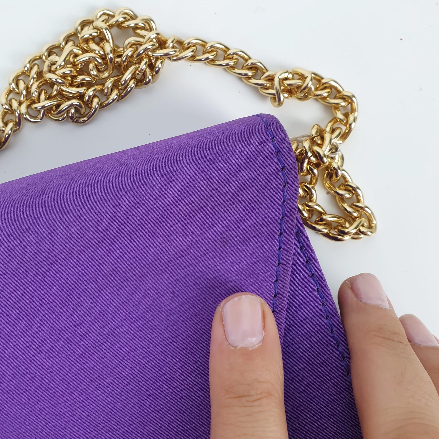 Borsa Gabriella Medici raso viola