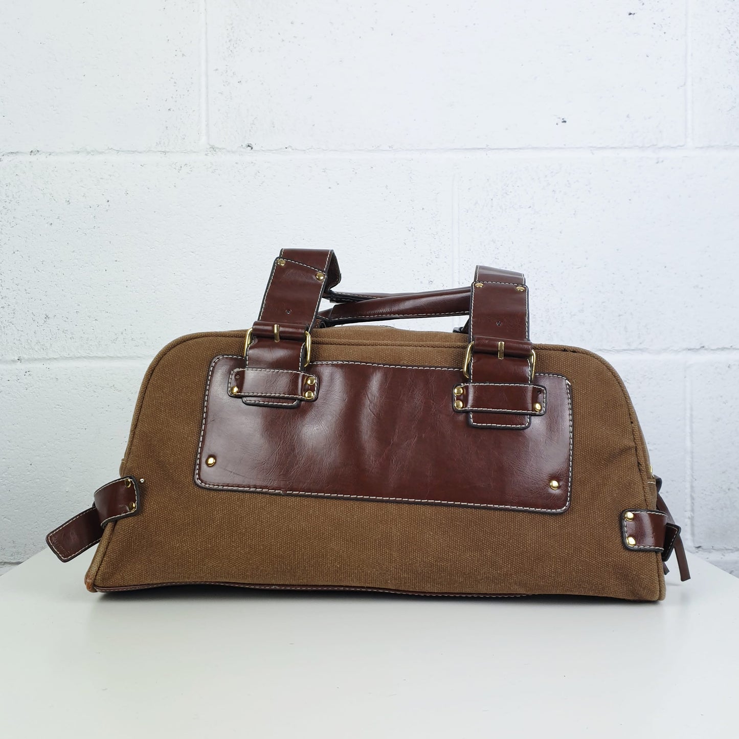 Borsa Chloè pelle e tessuto marrone