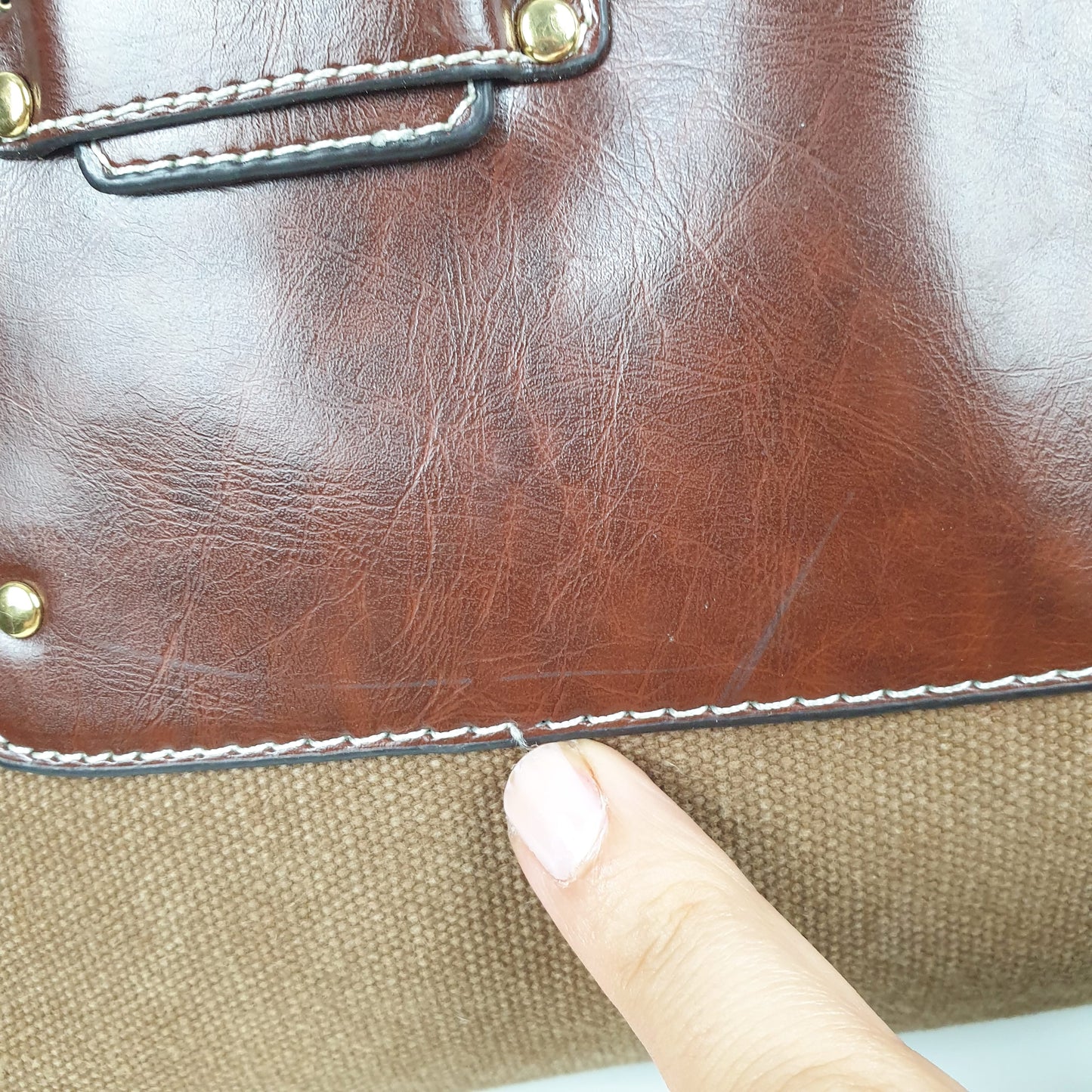 Borsa Chloè pelle e tessuto marrone
