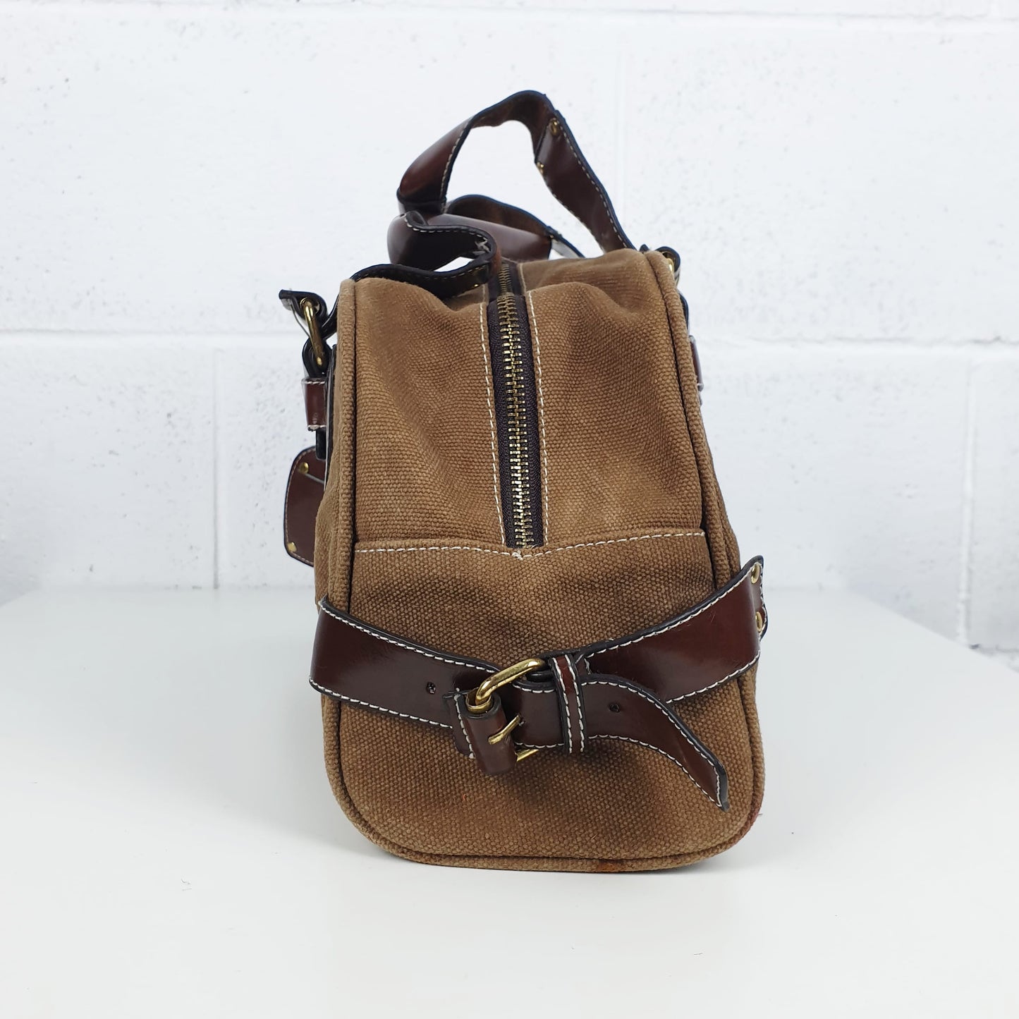 Borsa Chloè pelle e tessuto marrone