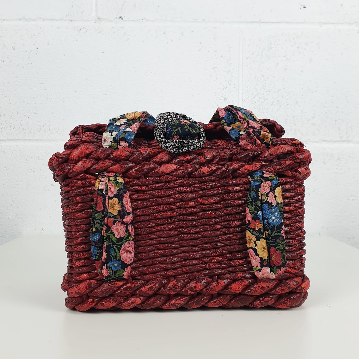 Borsa in vimini rossa