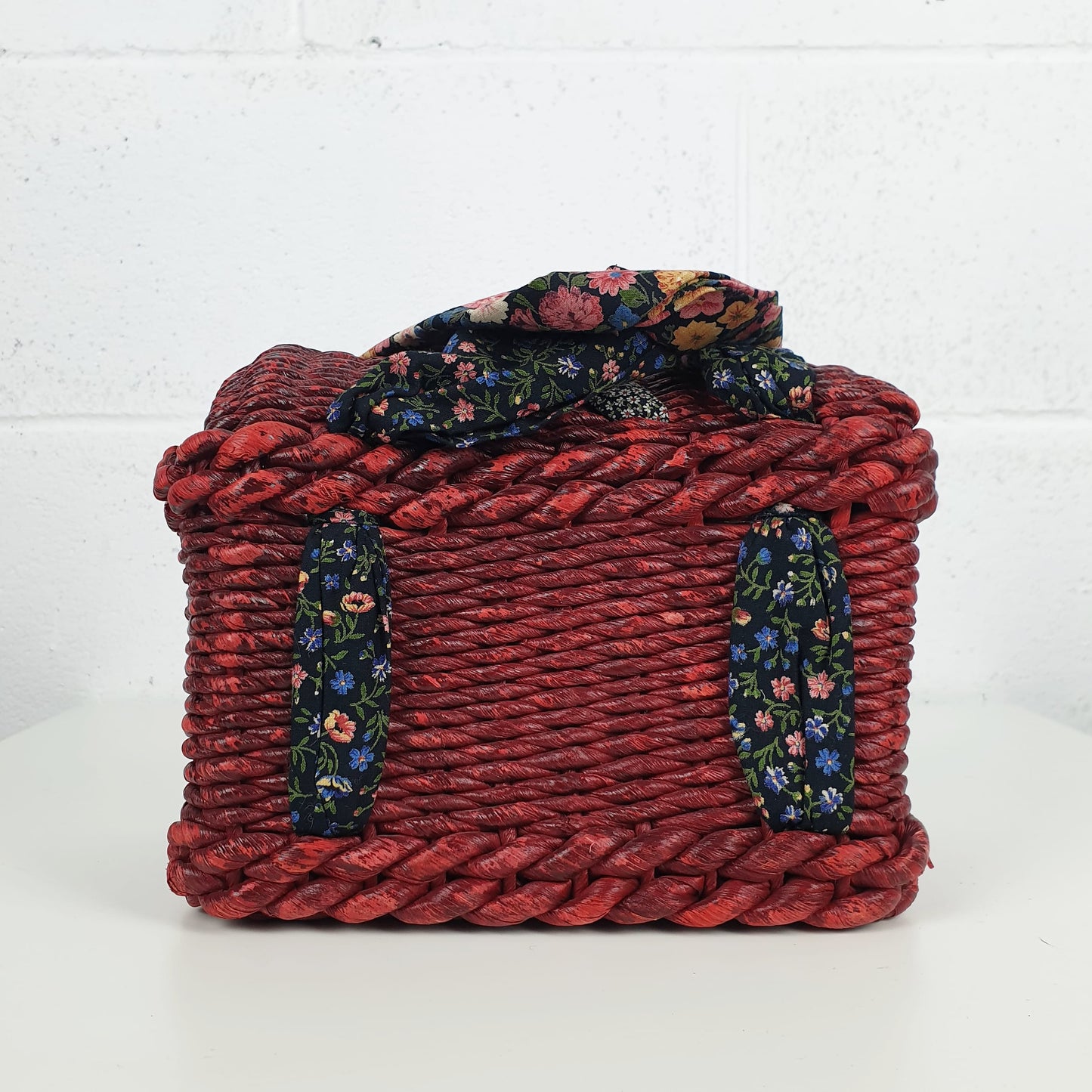 Borsa in vimini rossa