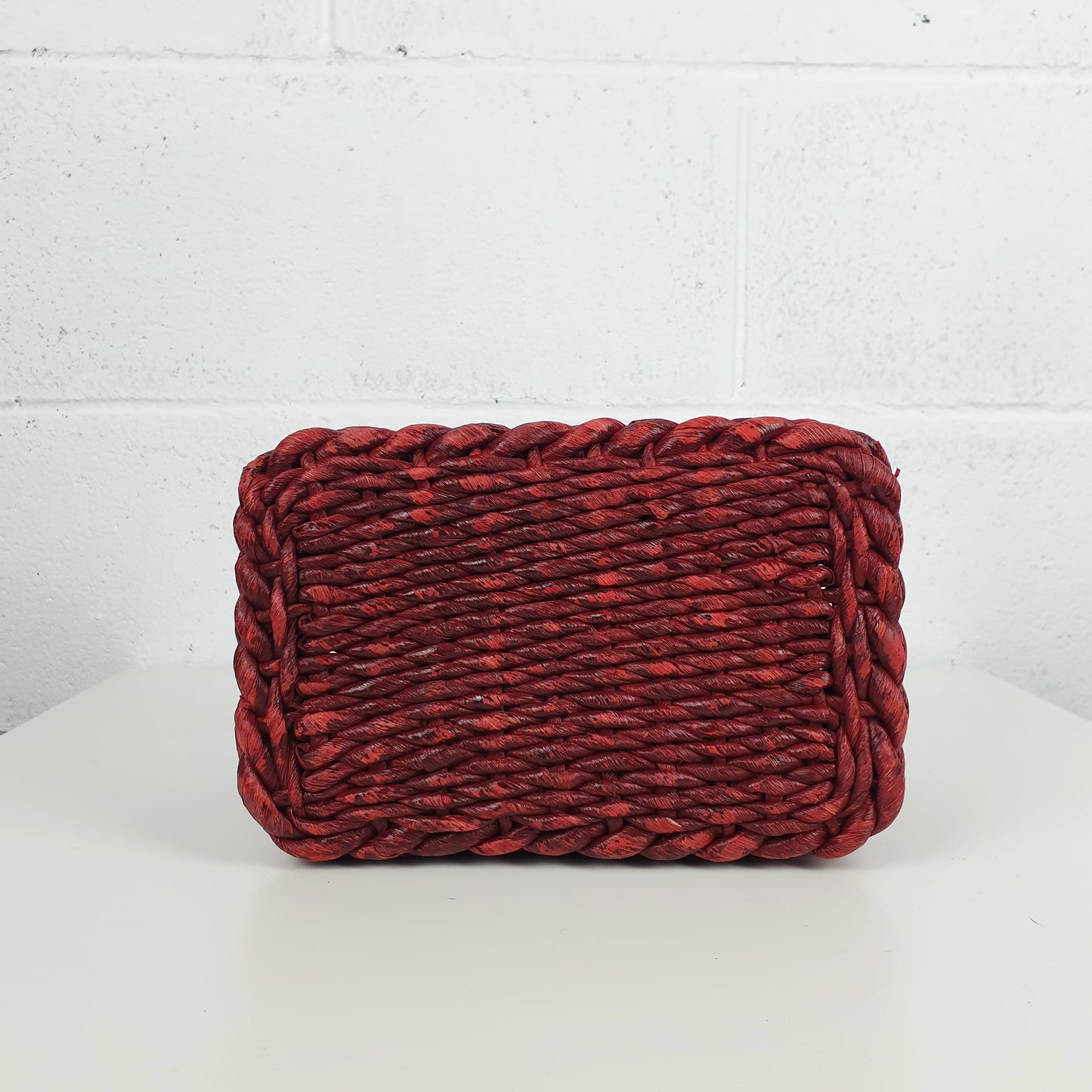 Borsa in vimini rossa