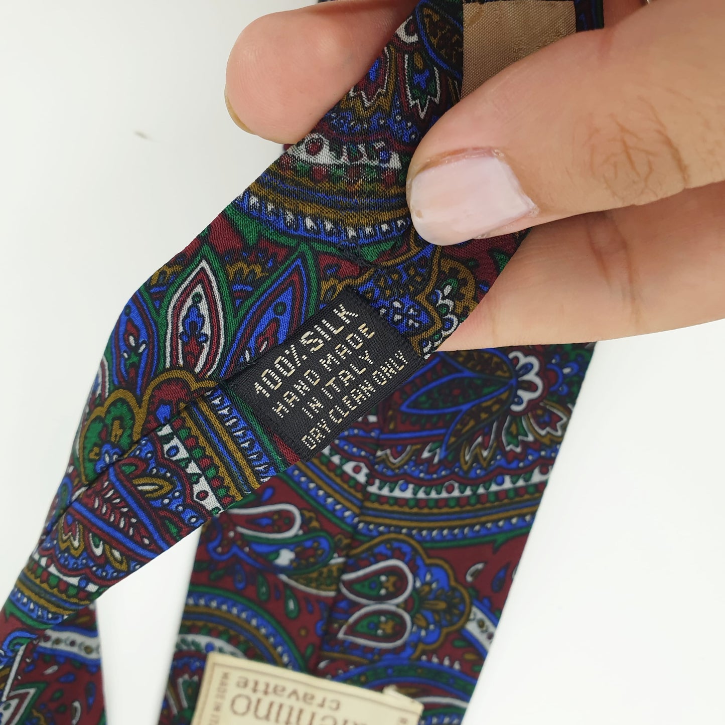 Cravatta Valentino paisley fondo bordeaux