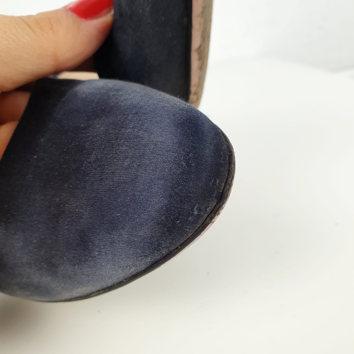 Décolleté Prada raso blu notte