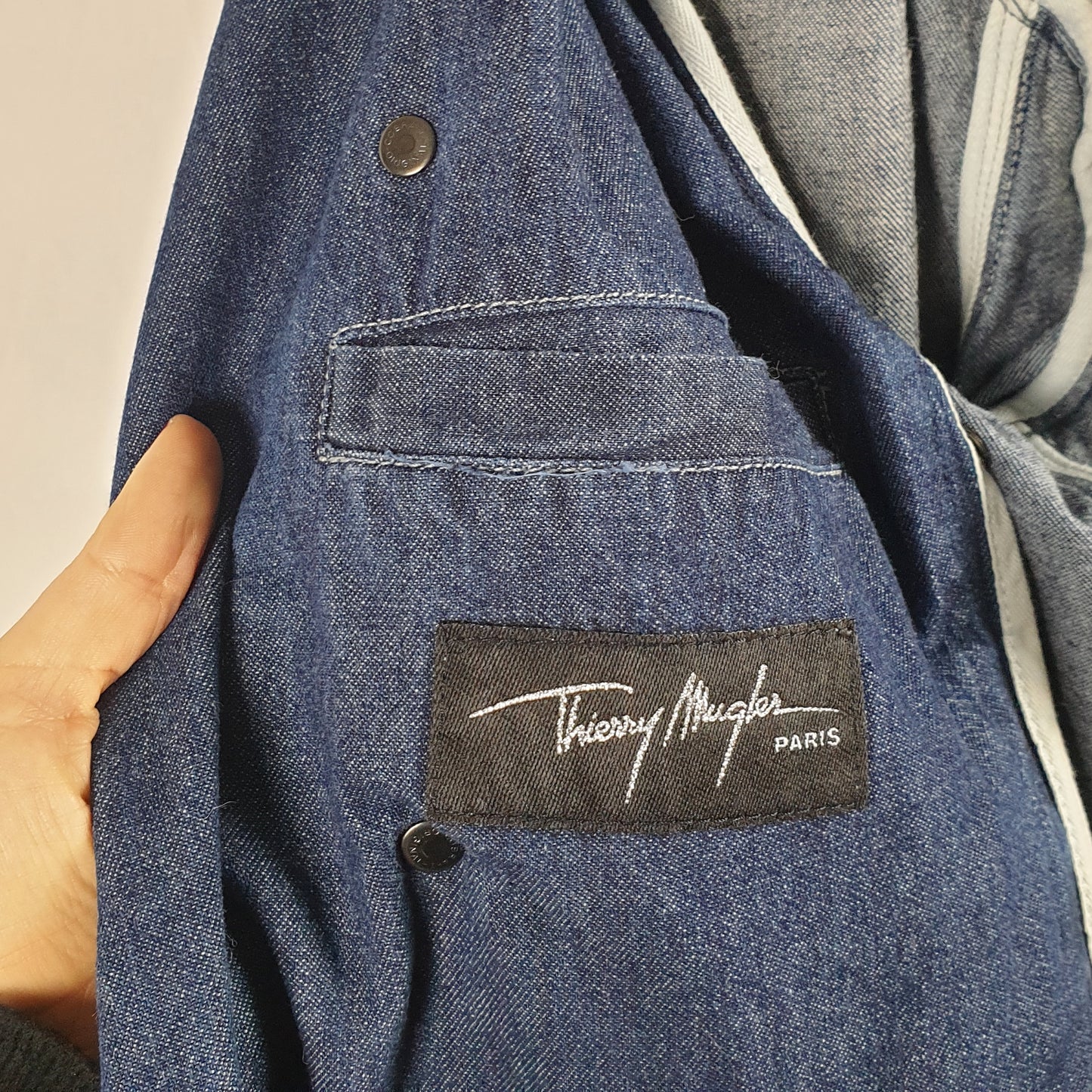 Giubbino Thierry Mugler in denim