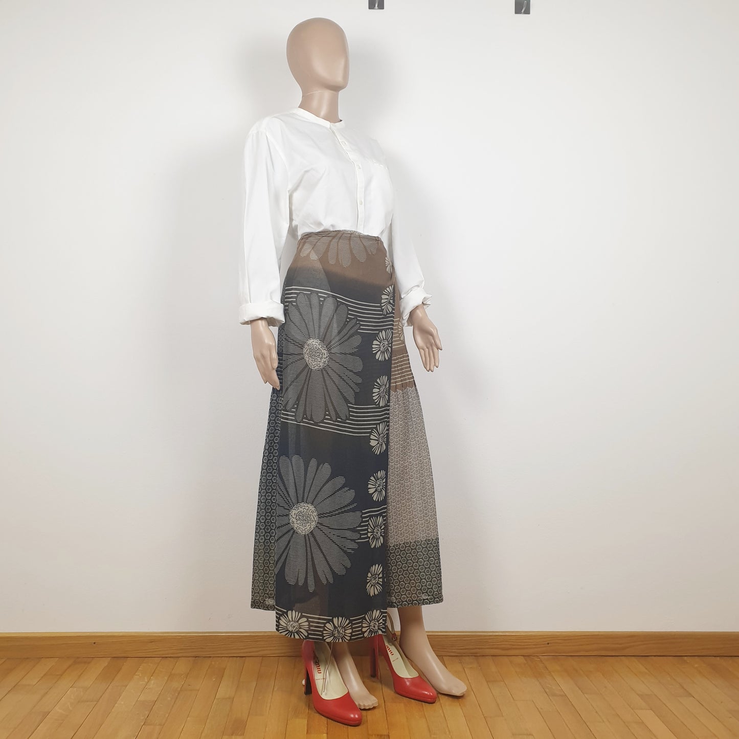 gonna lunga Dries Van Noten stampa fiori
