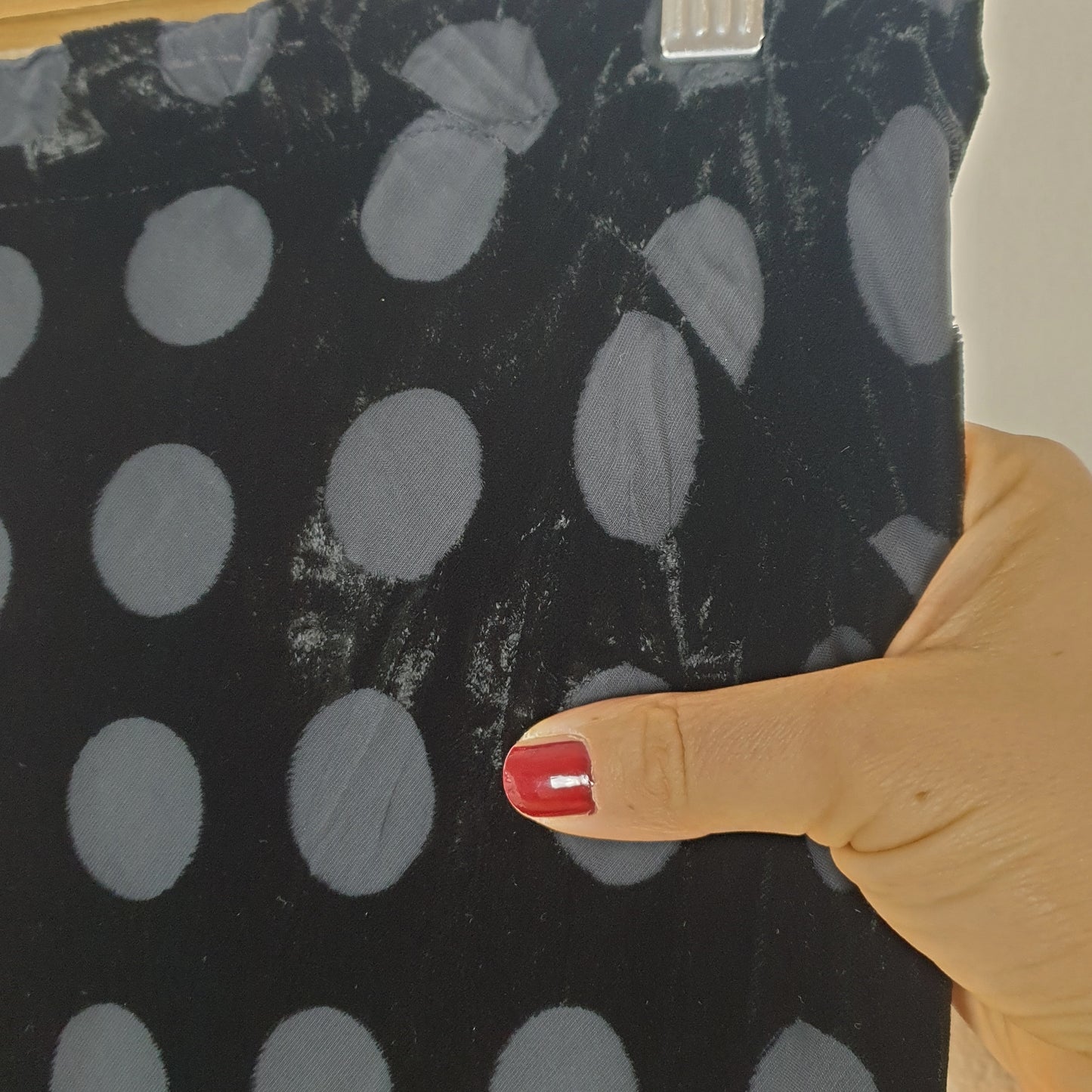 Gonna Comme des Garcons velluto liscio e pois