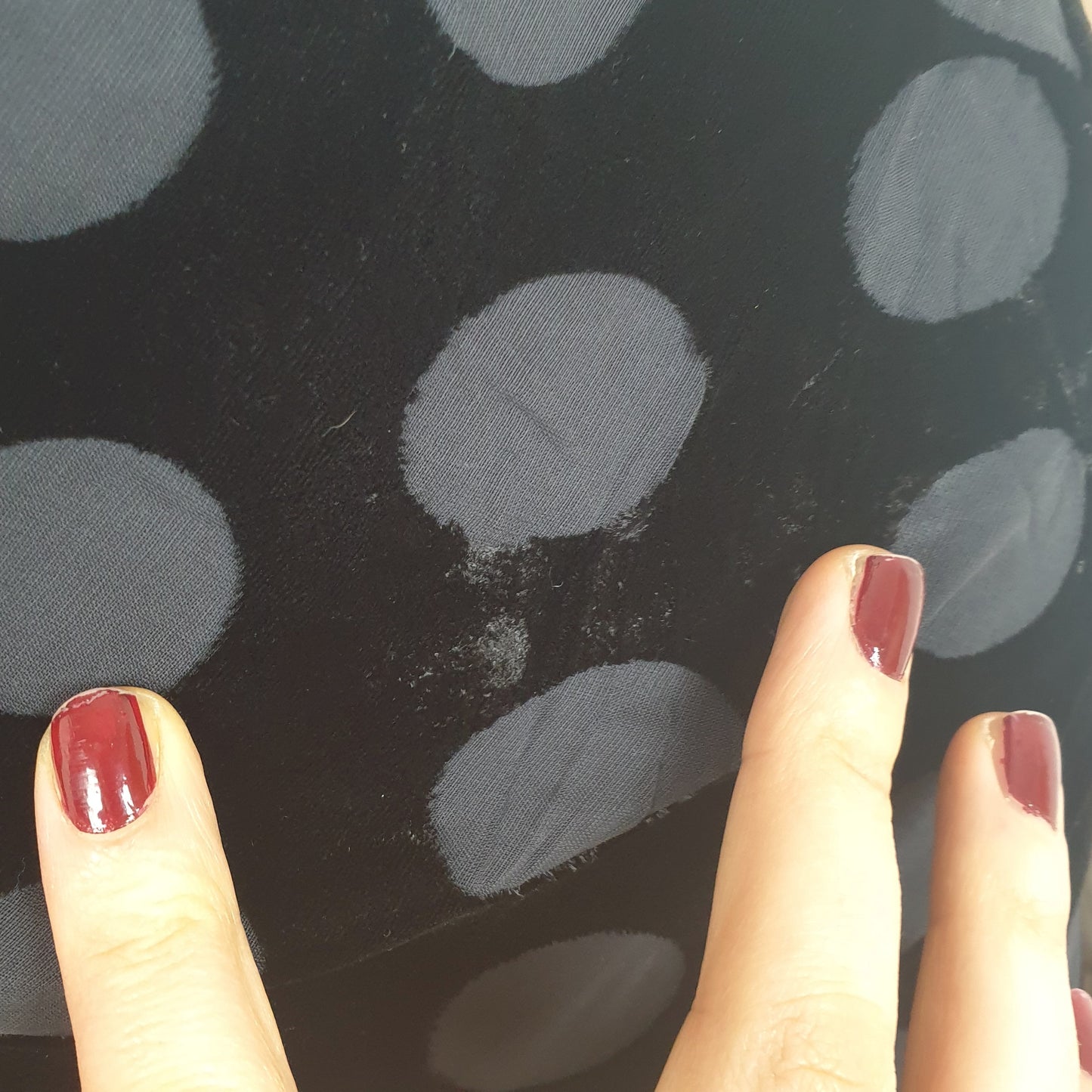 Gonna Comme des Garcons velluto liscio e pois