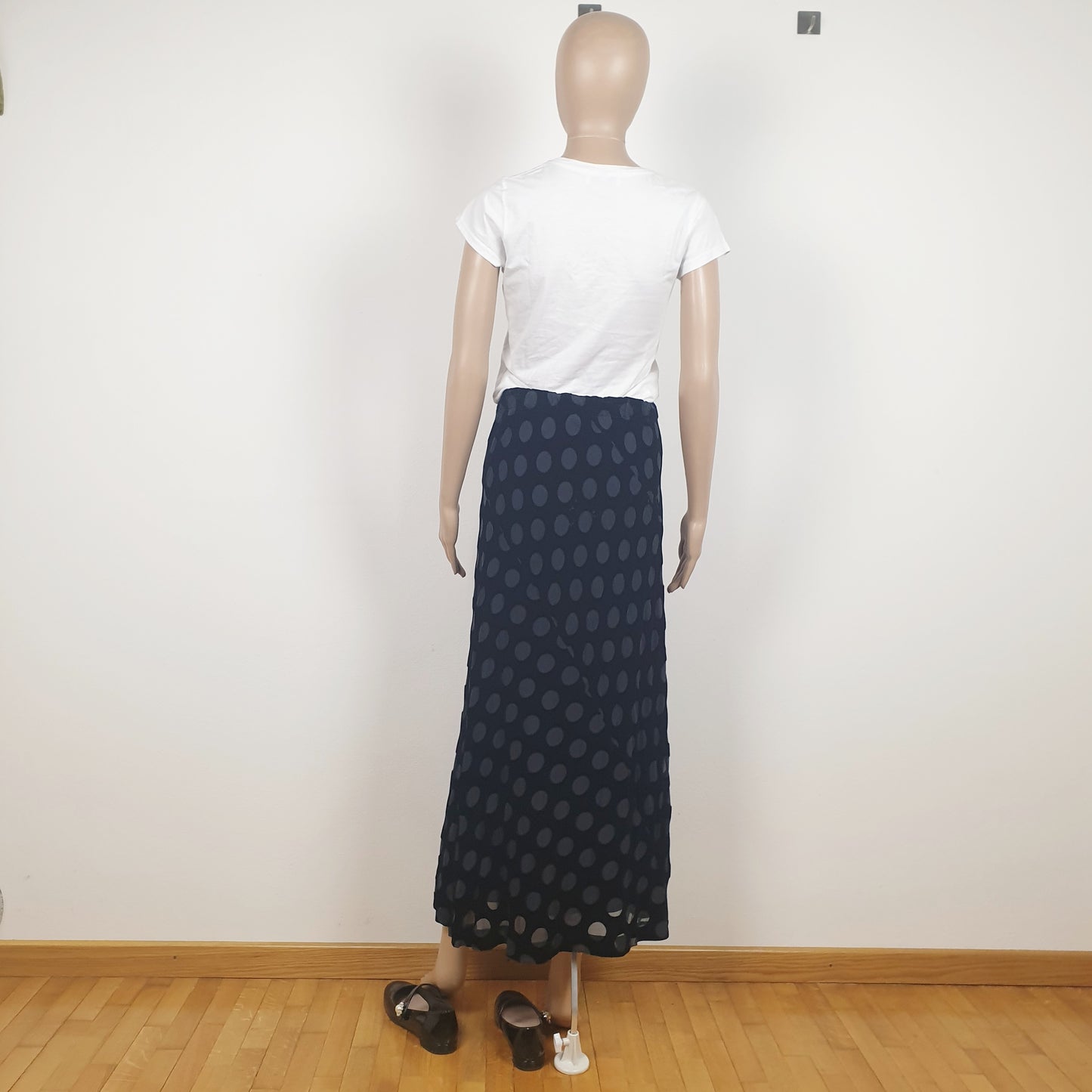 Gonna Comme des Garcons velluto liscio e pois