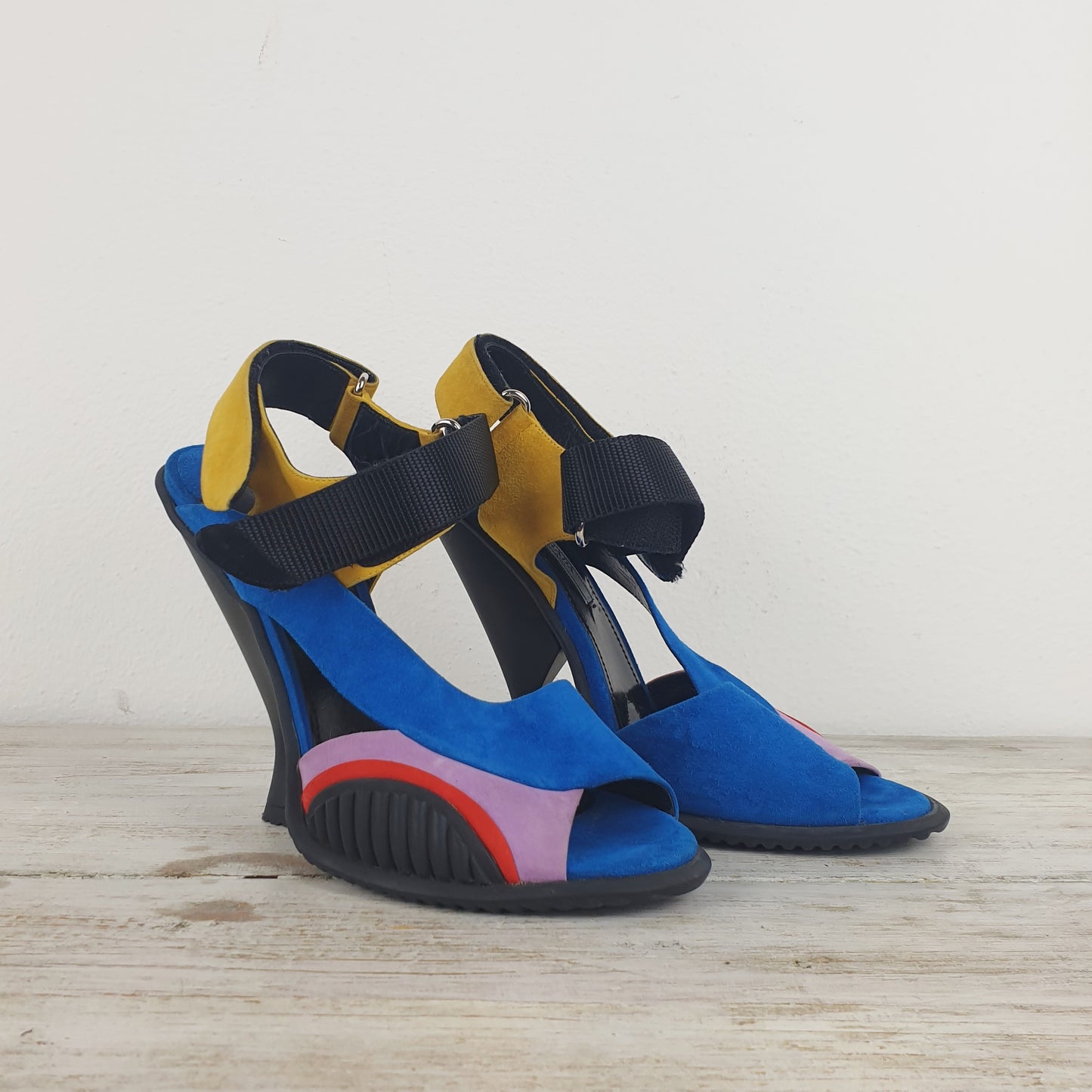 sandali Prada in suede multicolor