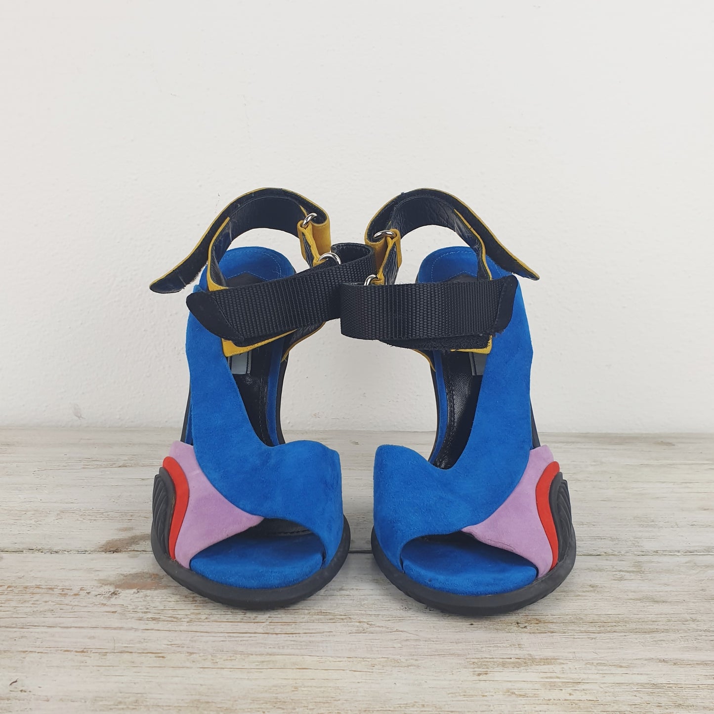 sandali Prada in suede multicolor