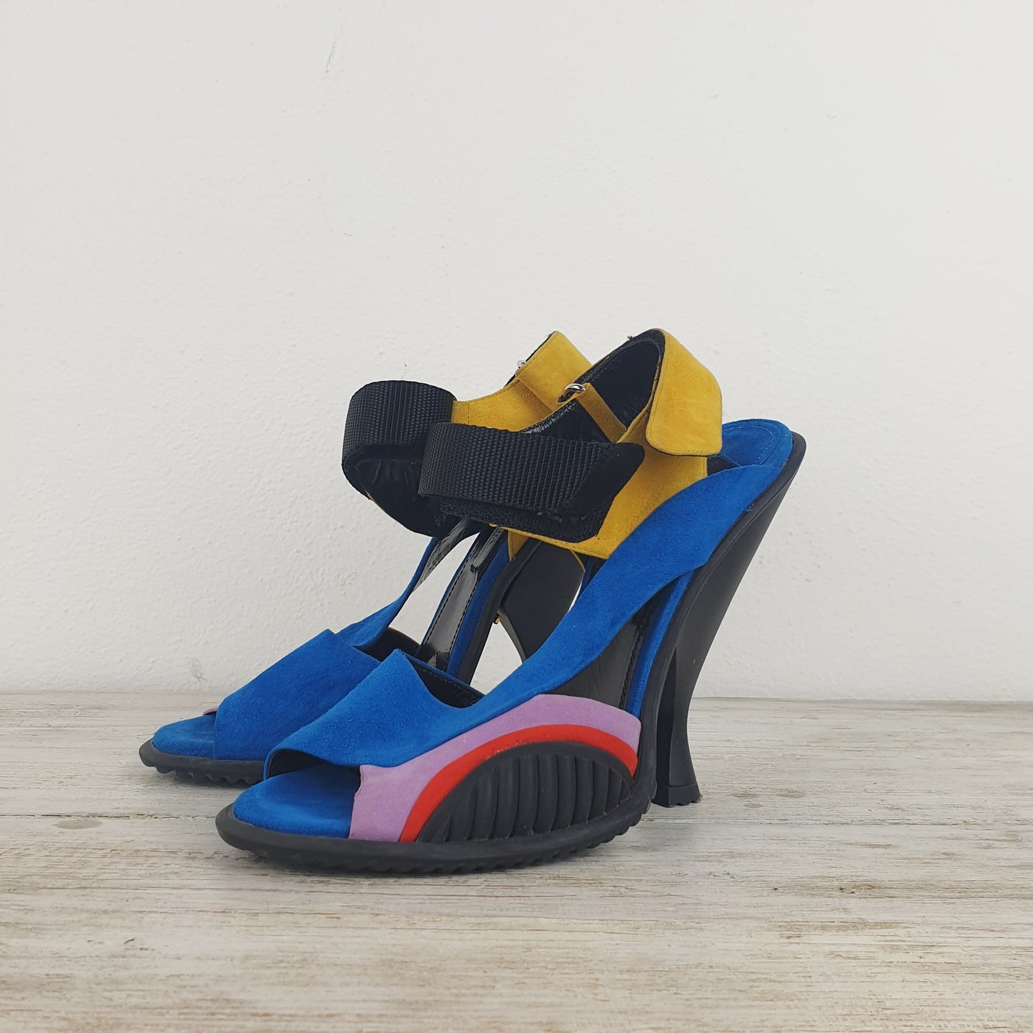sandali Prada in suede multicolor