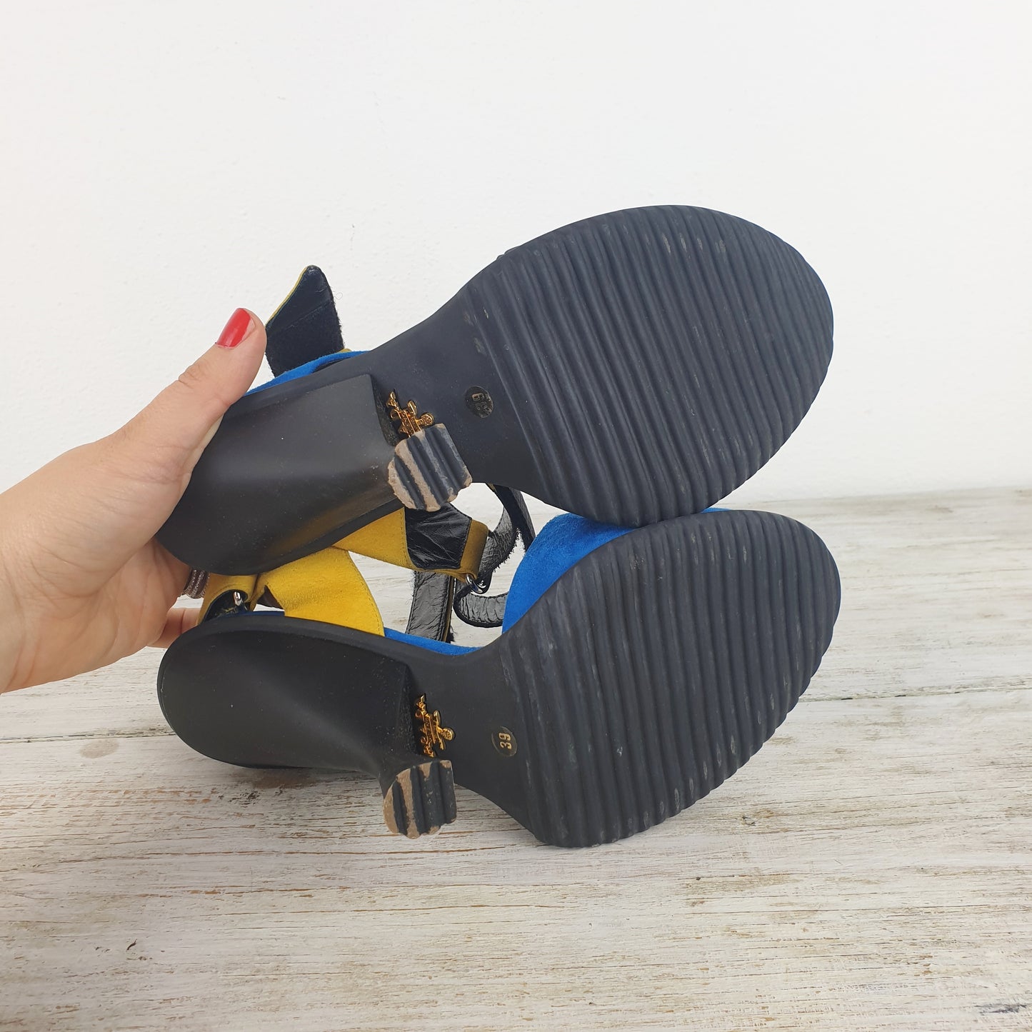 sandali Prada in suede multicolor
