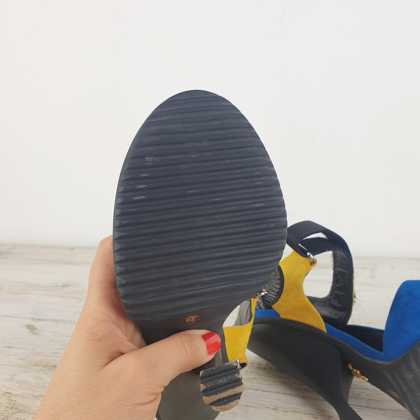 sandali Prada in suede multicolor