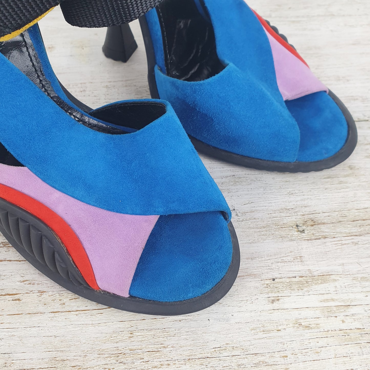 sandali Prada in suede multicolor