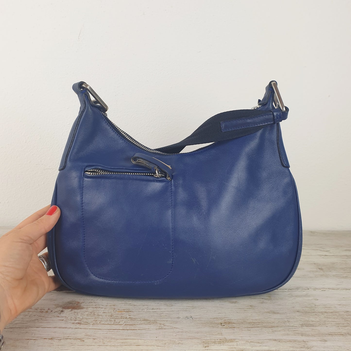 Borsa vintage Prada pelle blu
