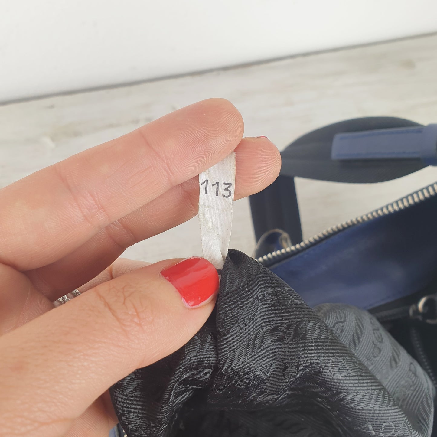 Borsa vintage Prada pelle blu