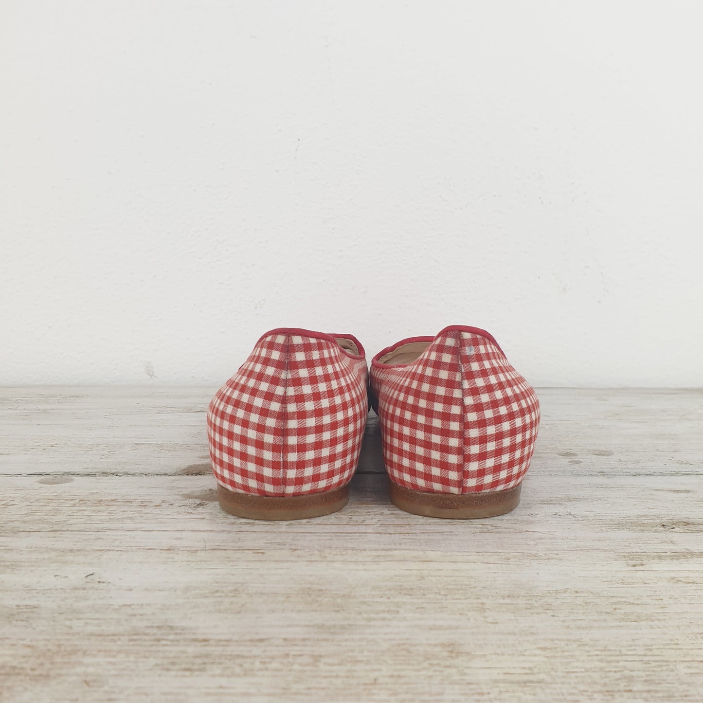 Slippers Prada vichy bianco rosso