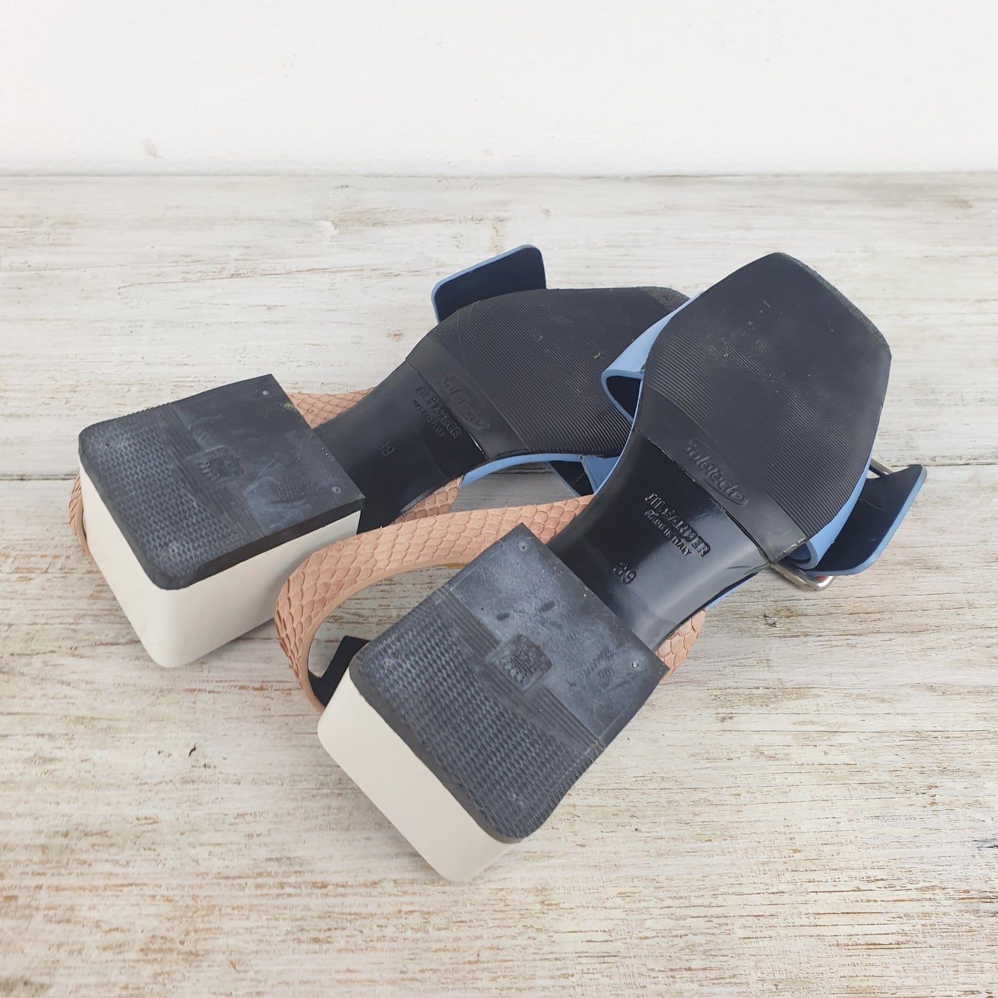 sandali Jil Sander multicolor tacco quadrato