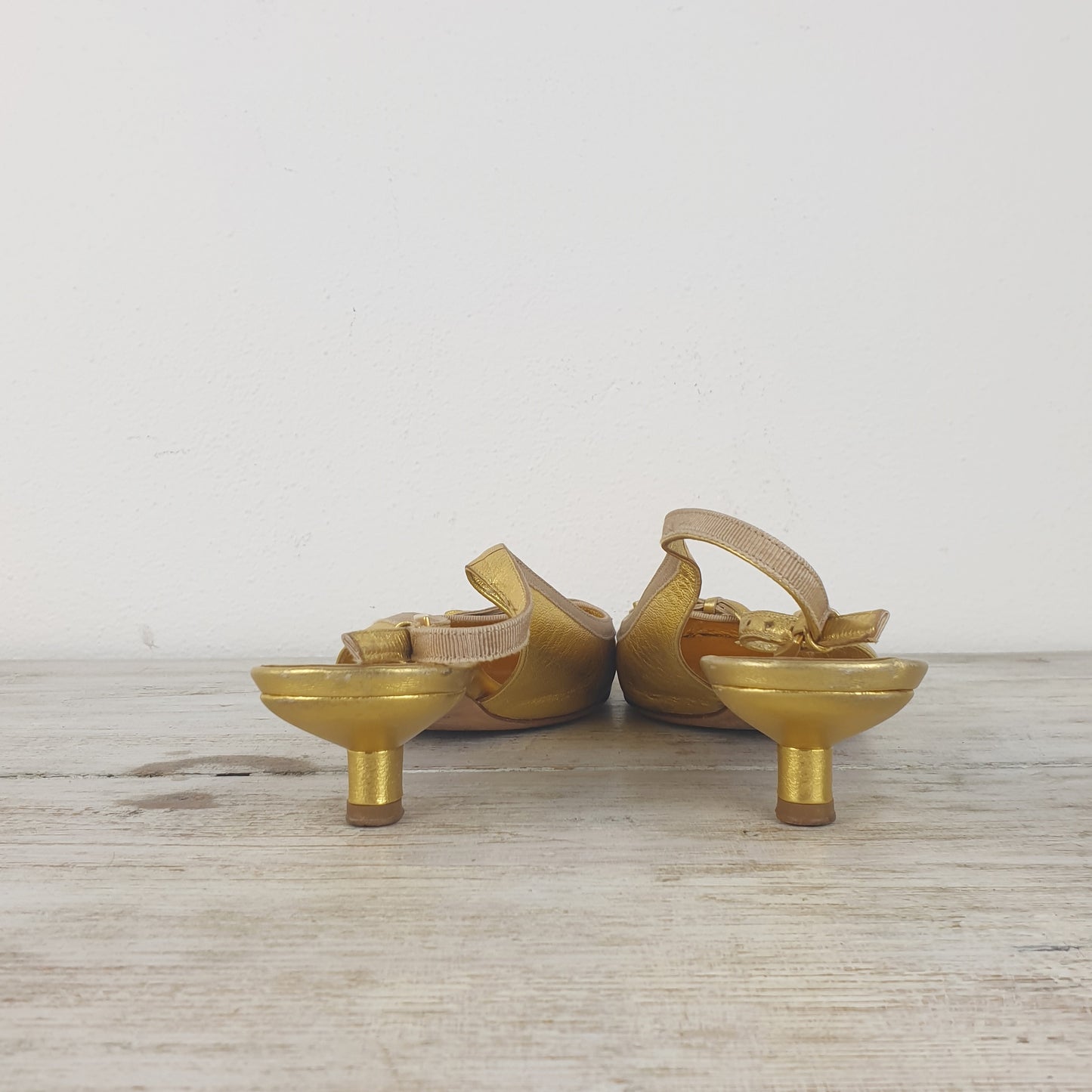 Slingback Prada pelle oro nr.39