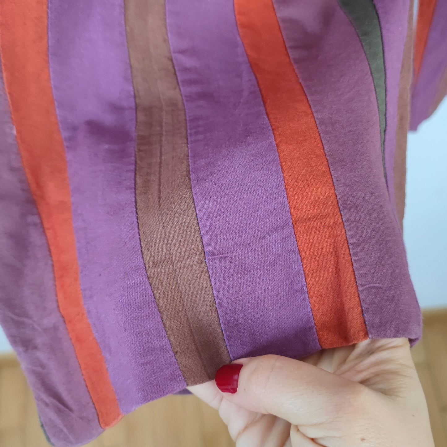 Pantaloni Romeo Gigli rigoni verticali viola