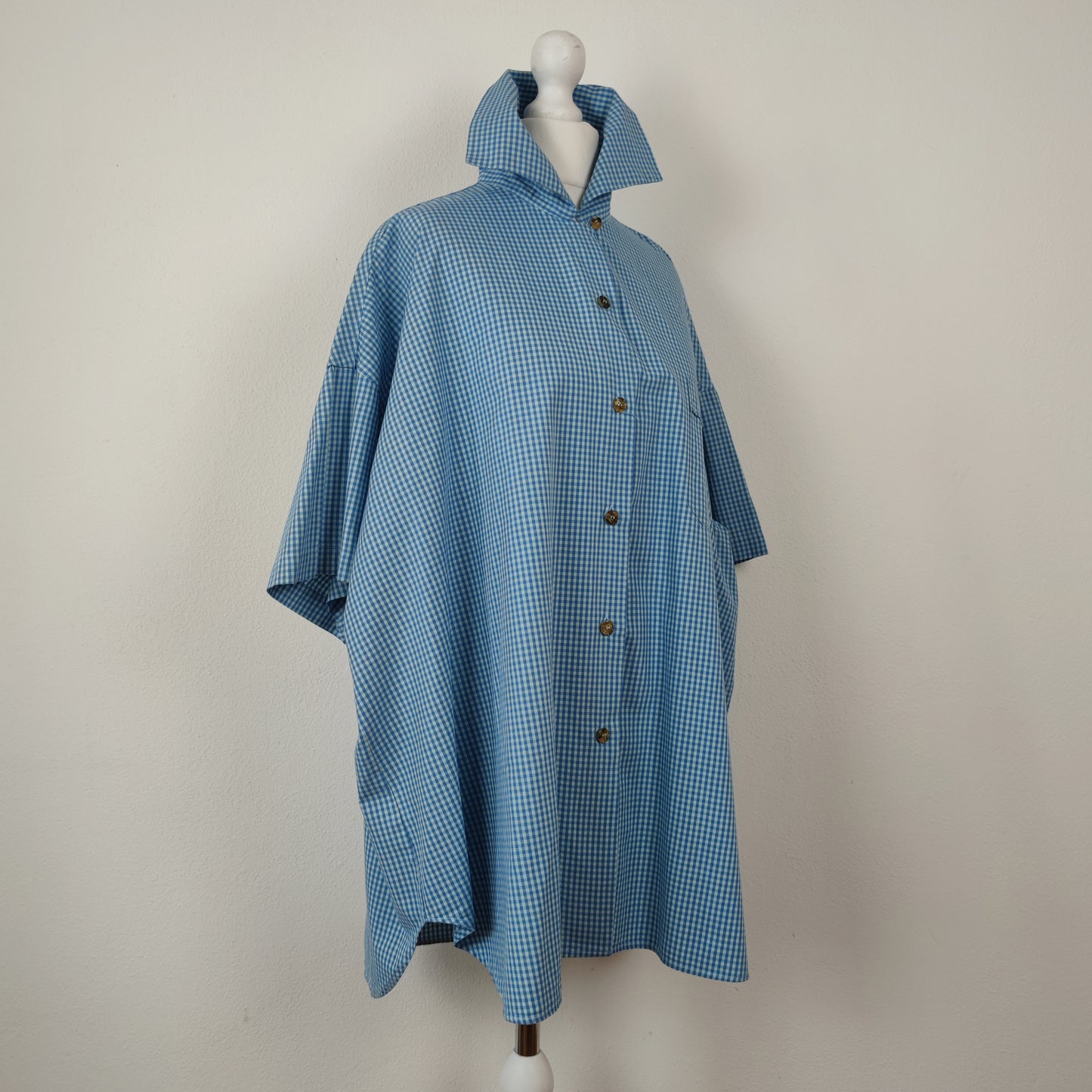 Camicia G Gigli vichy azzurro