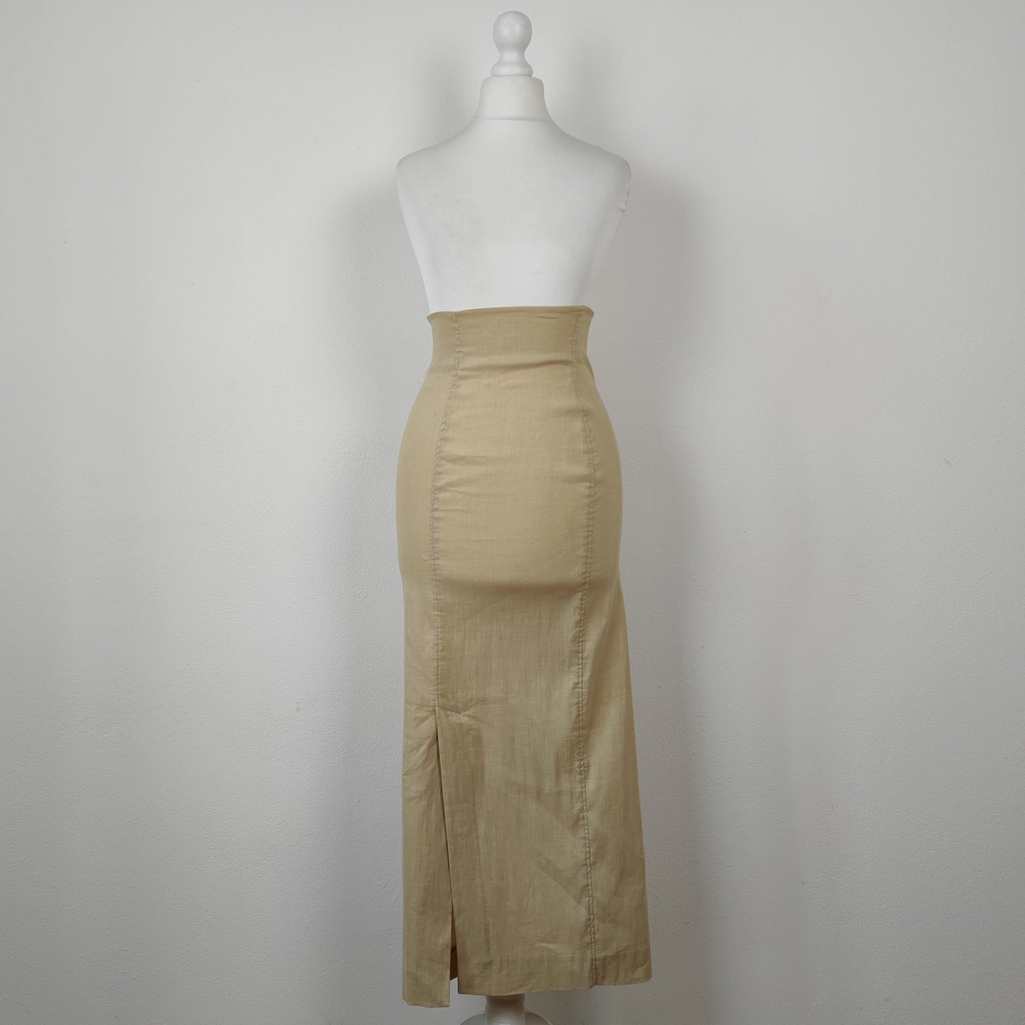 Gonna G Gigli lino beige