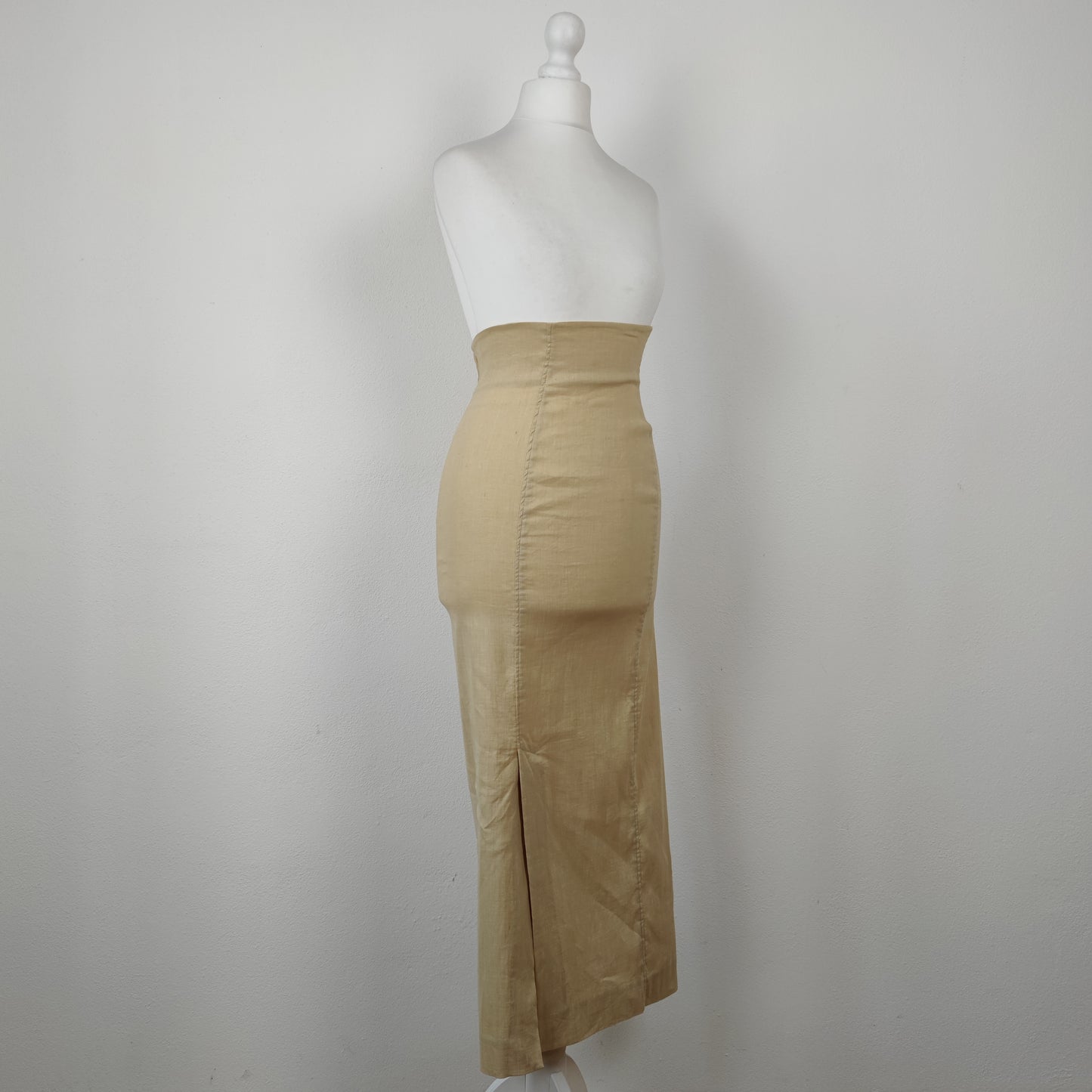 Gonna G Gigli lino beige