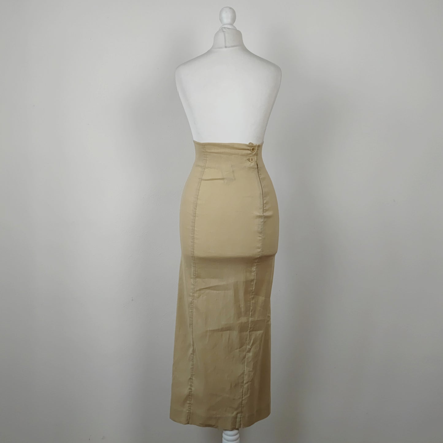 Gonna G Gigli lino beige