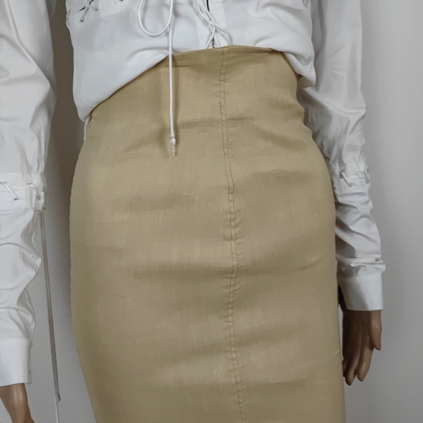Gonna G Gigli lino beige