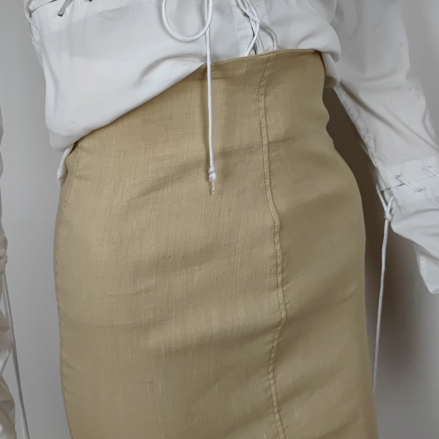 Gonna G Gigli lino beige