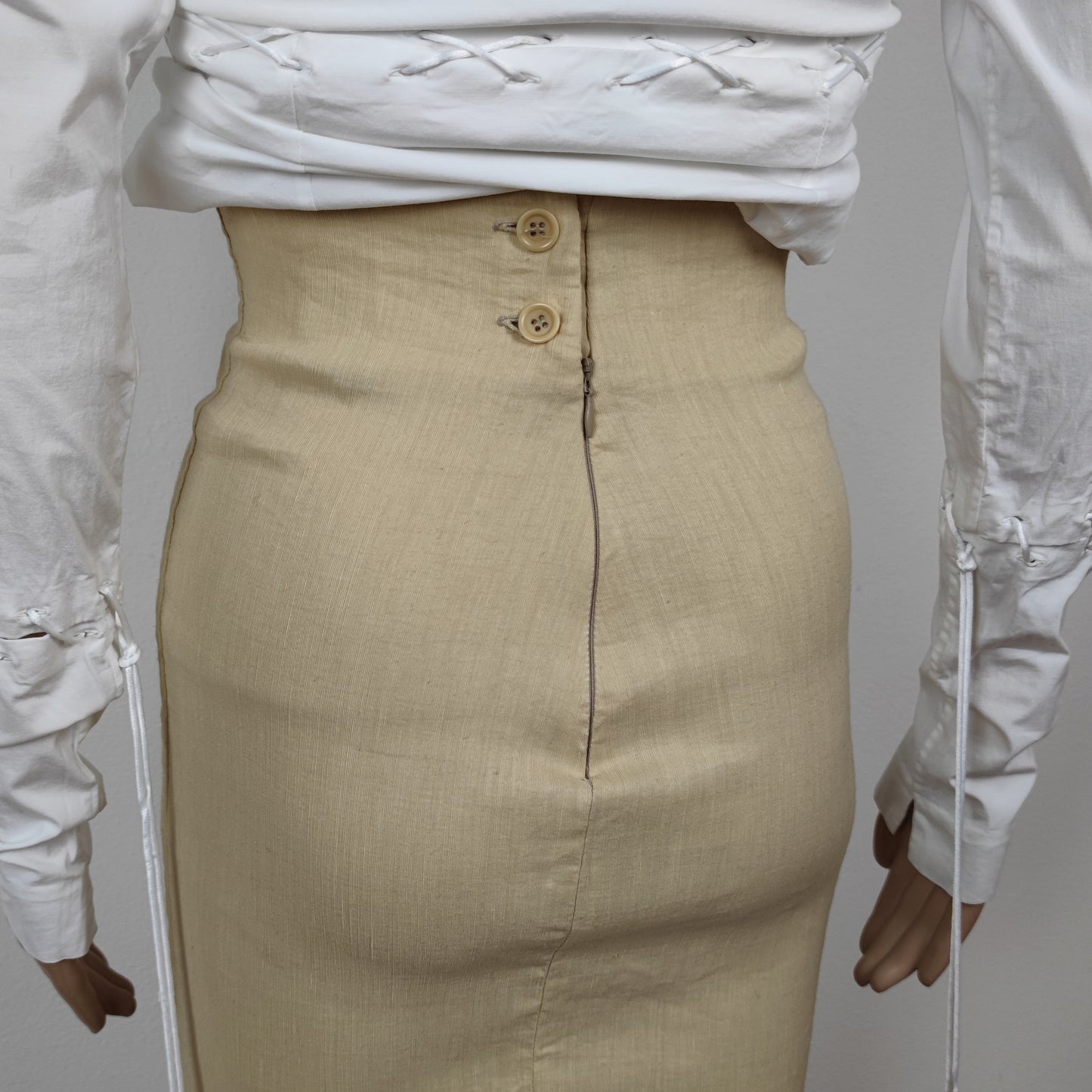 Gonna G Gigli lino beige
