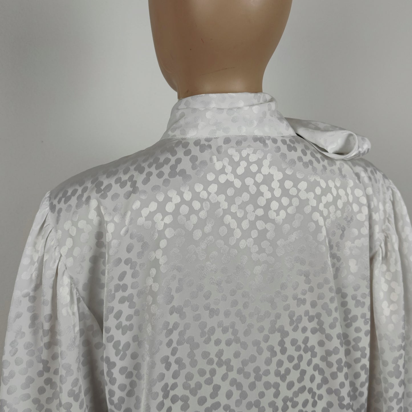 Camicia vintage Ysl bianca stampa animalier