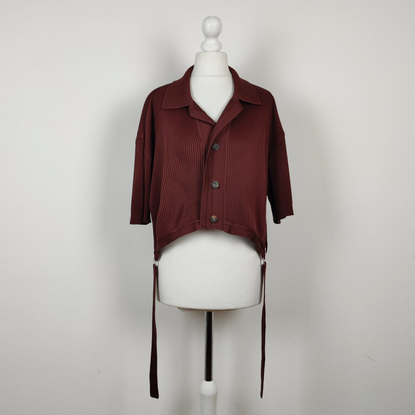 Pull Issey Miyake maglia marrone