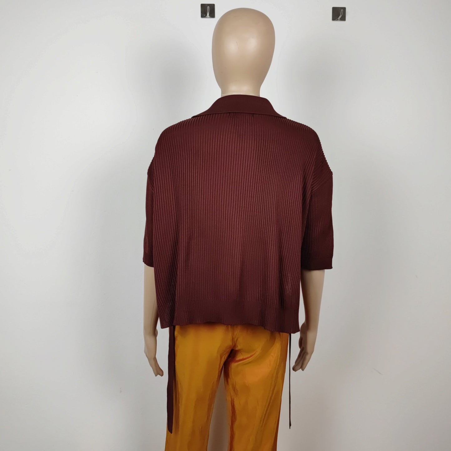 Pull Issey Miyake maglia marrone