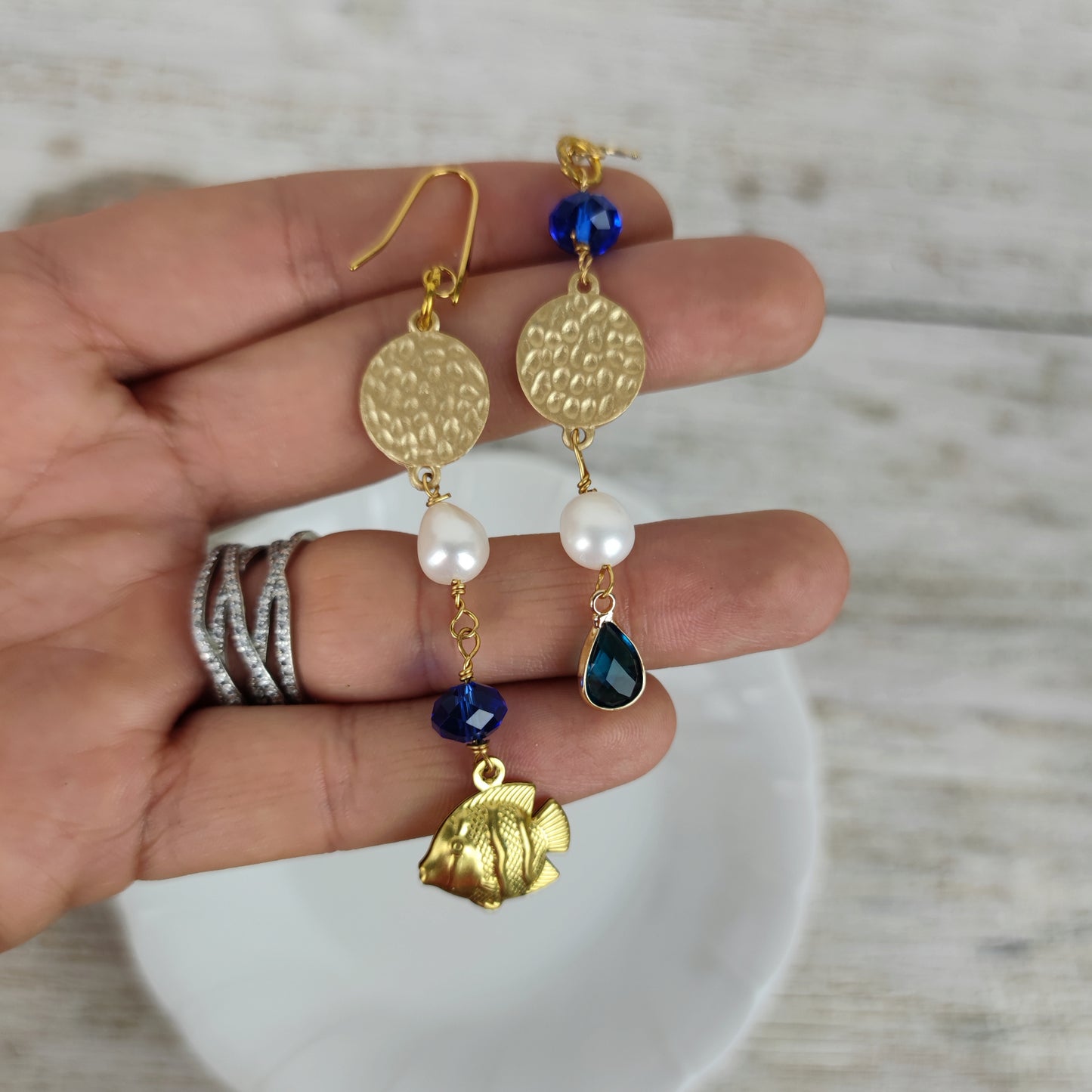 Orecchini lunghi pesci