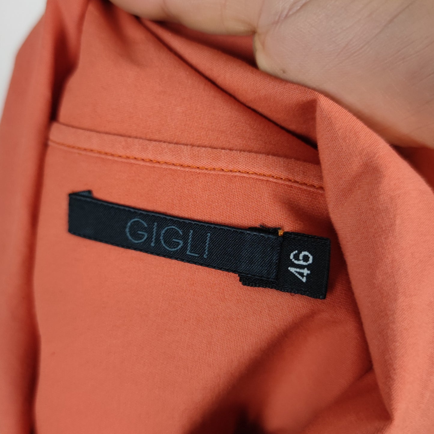 Camicia Gigli arancio con maxi collo