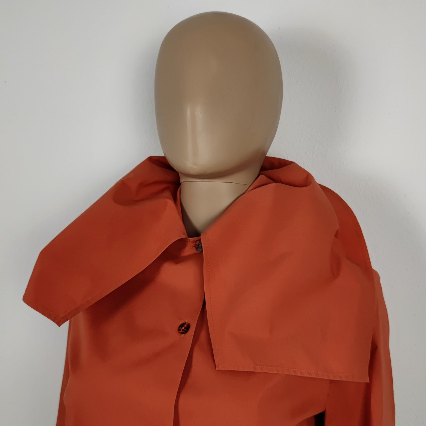 Camicia Gigli arancio con maxi collo