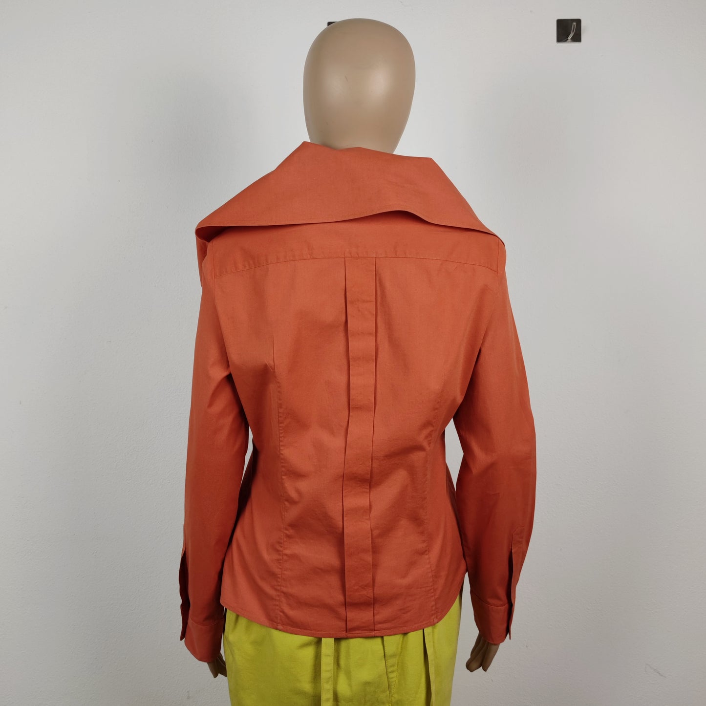 Camicia Gigli arancio con maxi collo