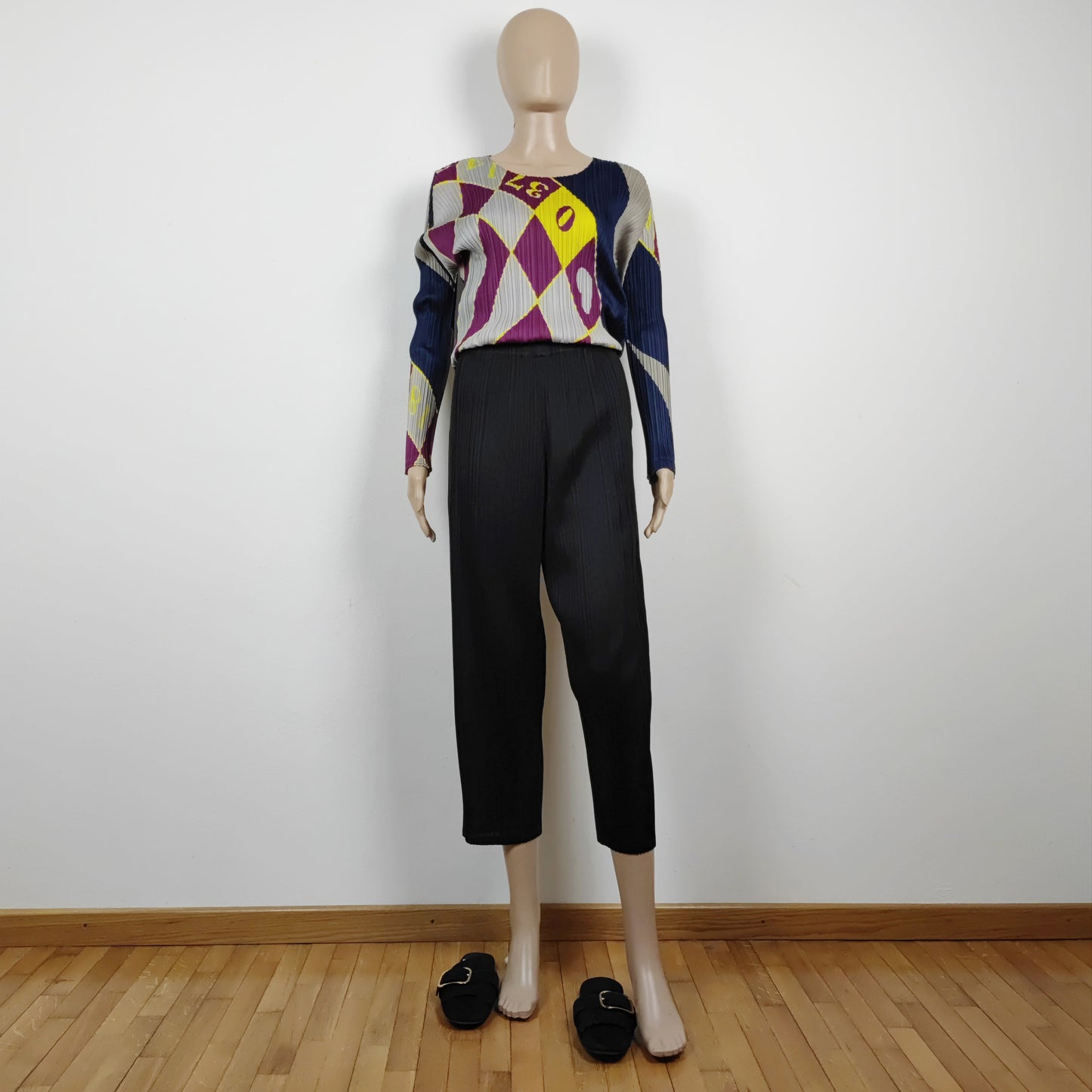 pantaloni Pleats Please neri