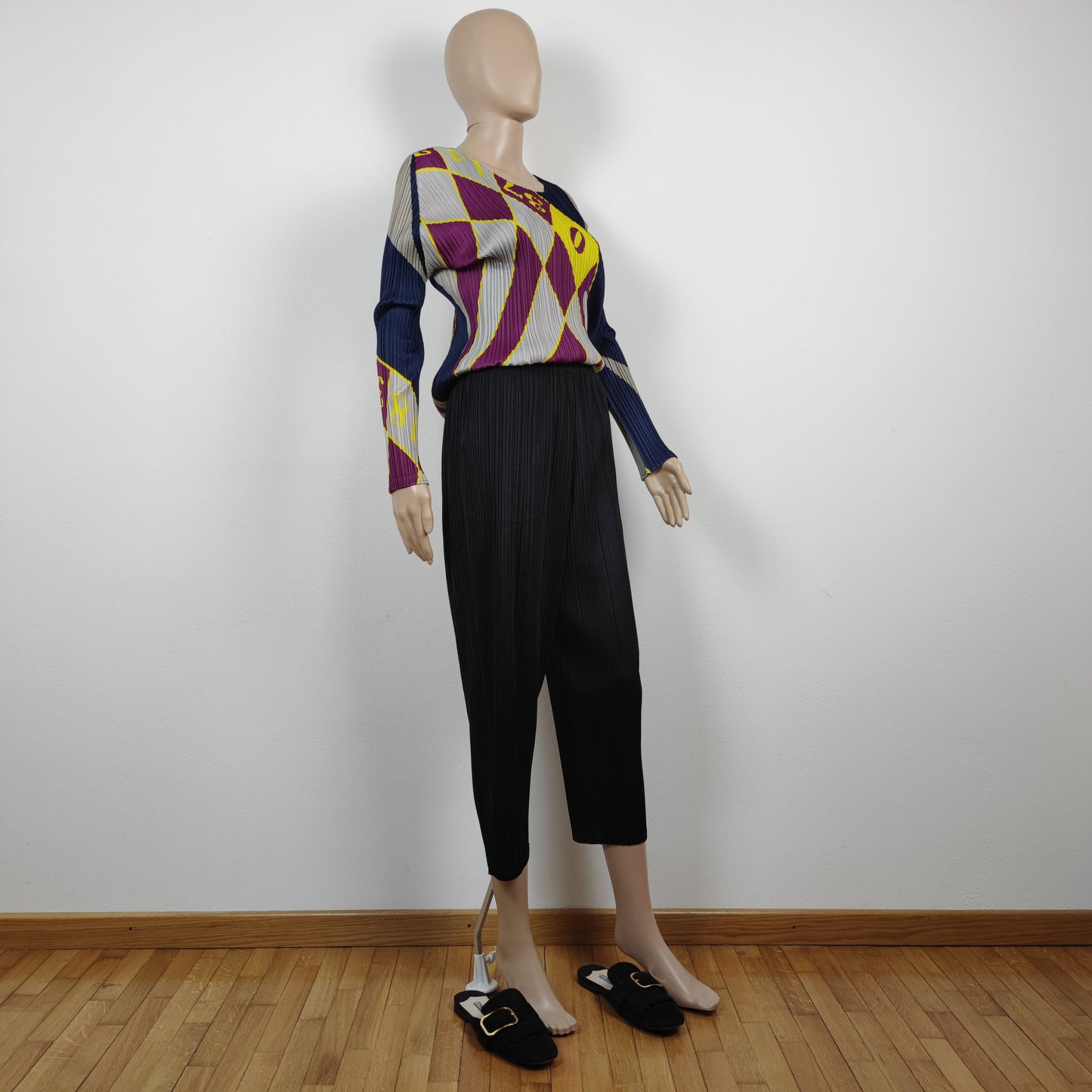 pantaloni Pleats Please neri