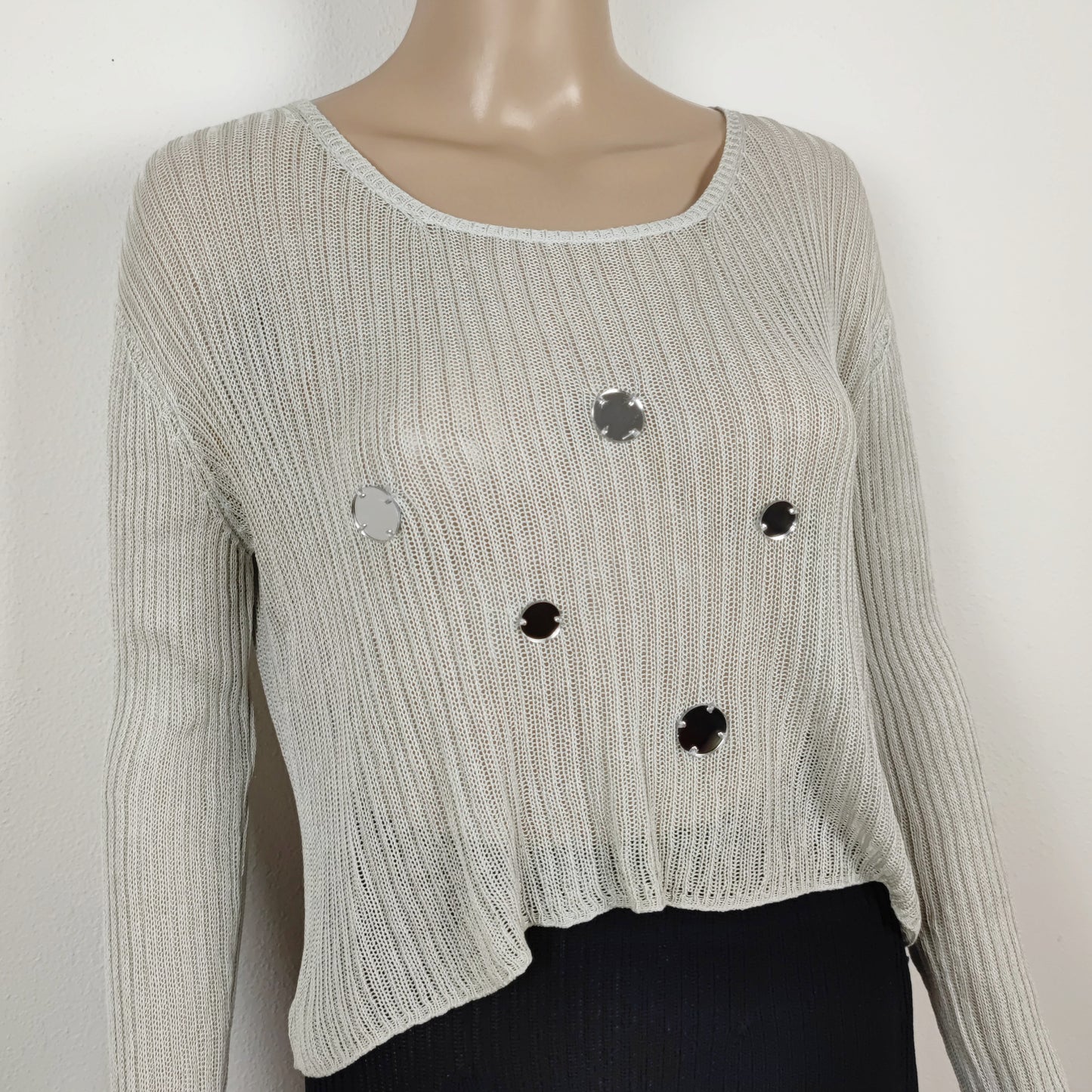 Completo in maglia di seta - top e gonna