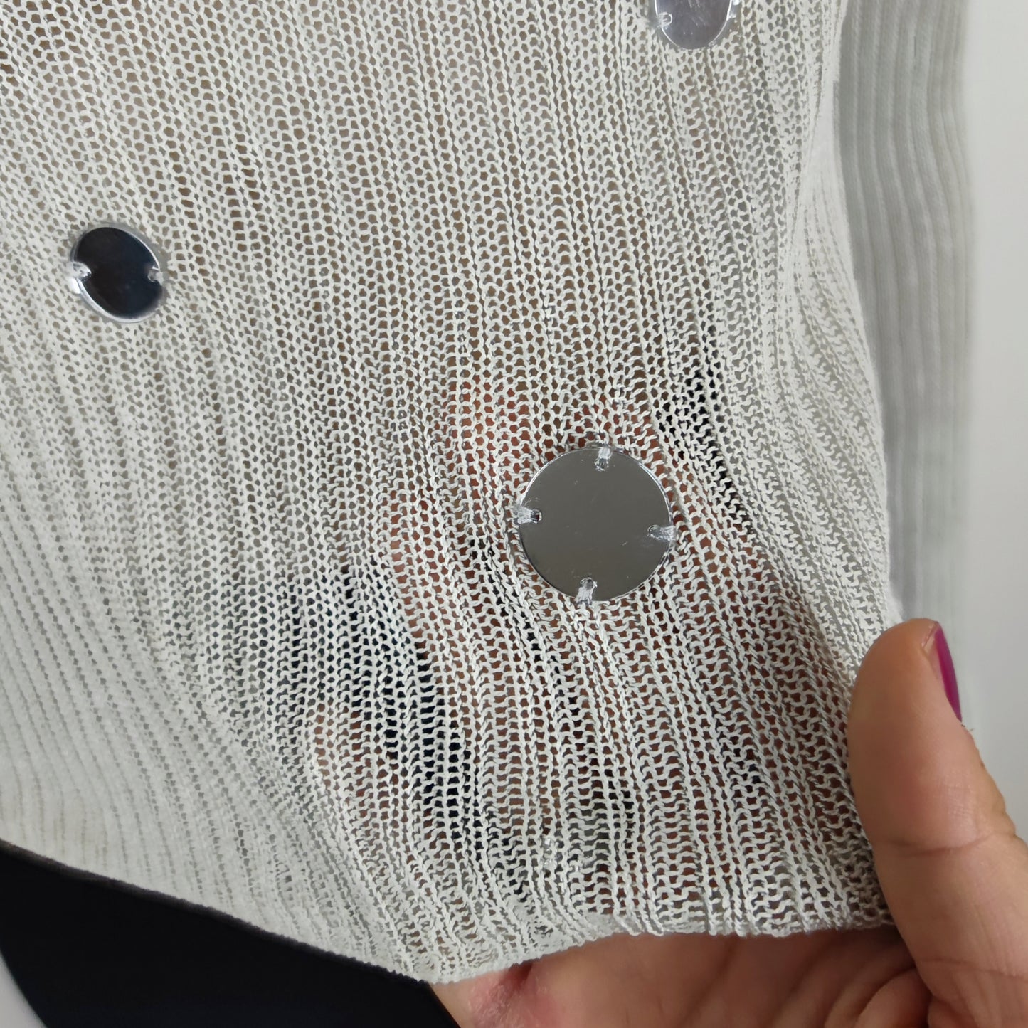 Completo in maglia di seta - top e gonna