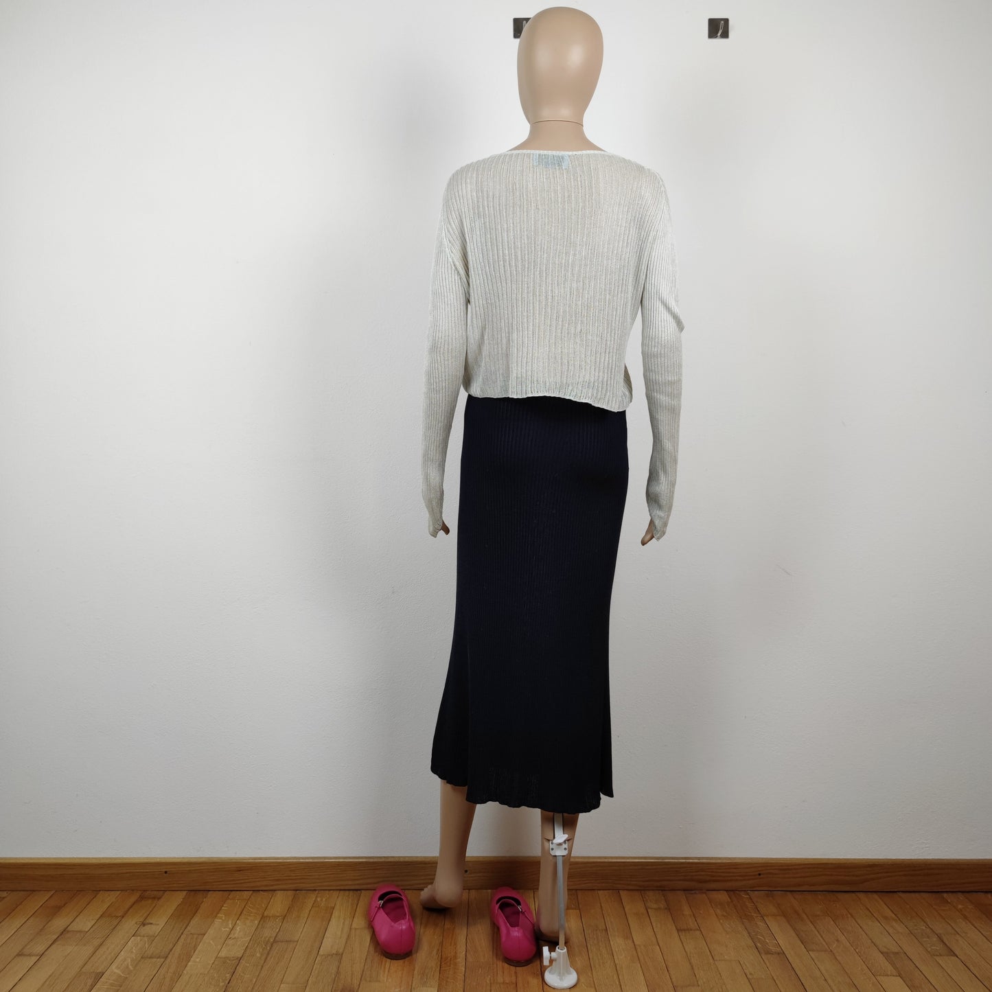 Completo in maglia di seta - top e gonna