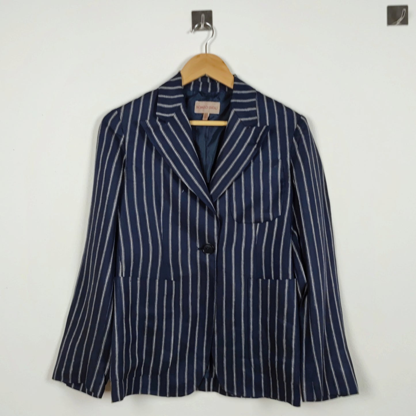giacca Romeo Gigli blu a righe - estate 1994