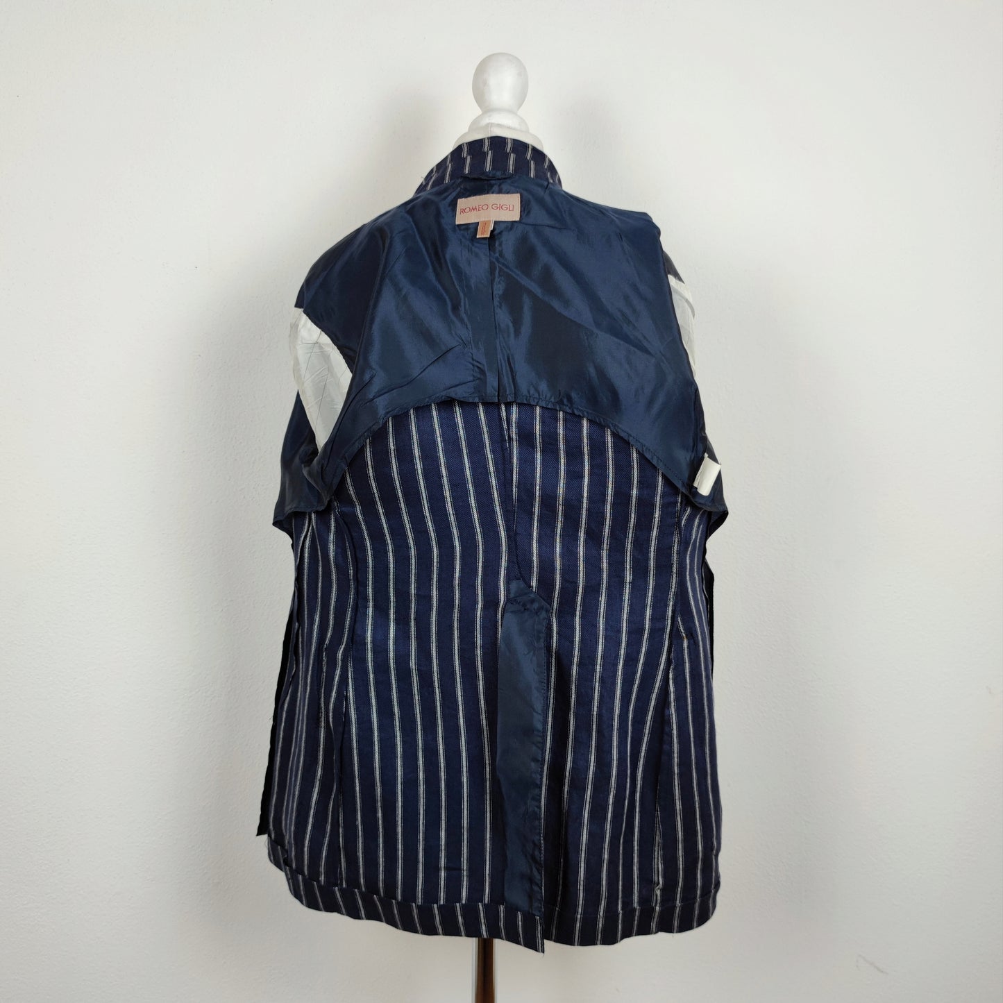 giacca Romeo Gigli blu a righe - estate 1994