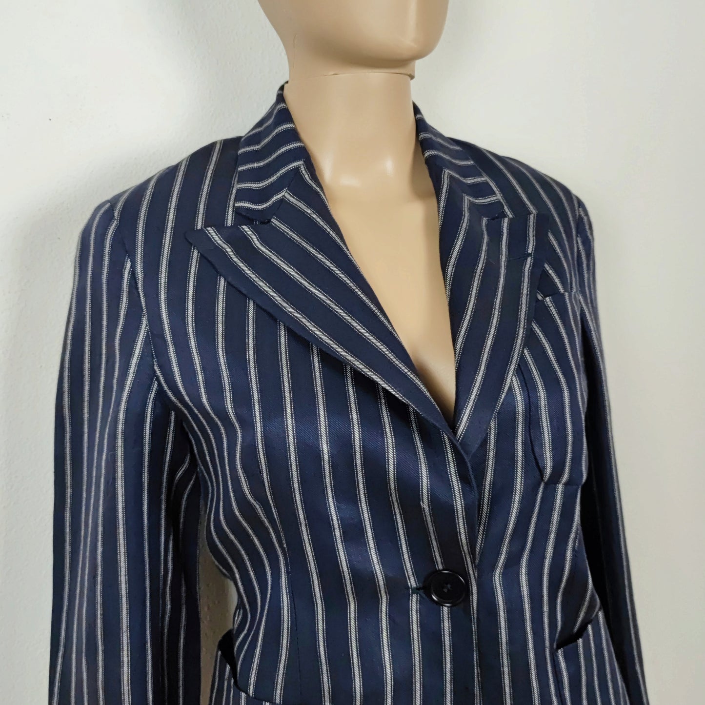 giacca Romeo Gigli blu a righe - estate 1994