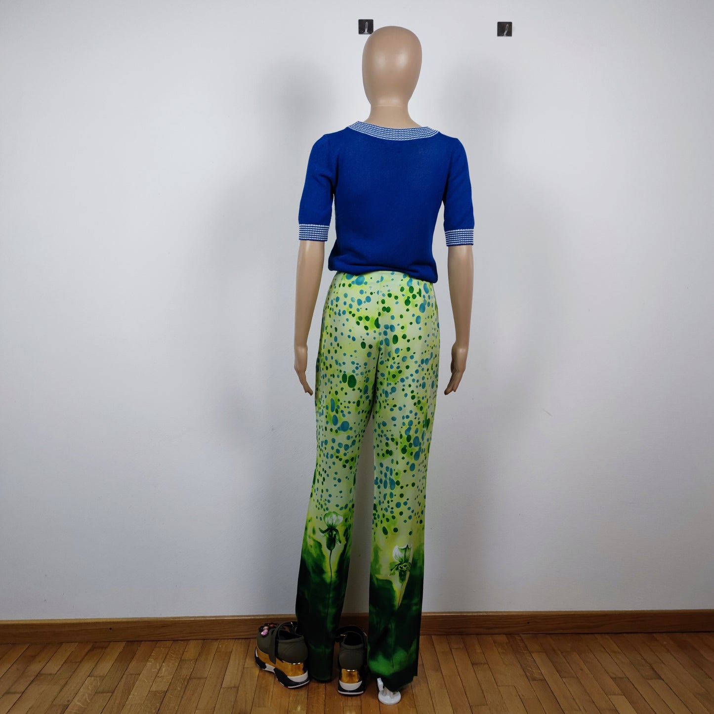 pantaloni verdi Gigli fantasia