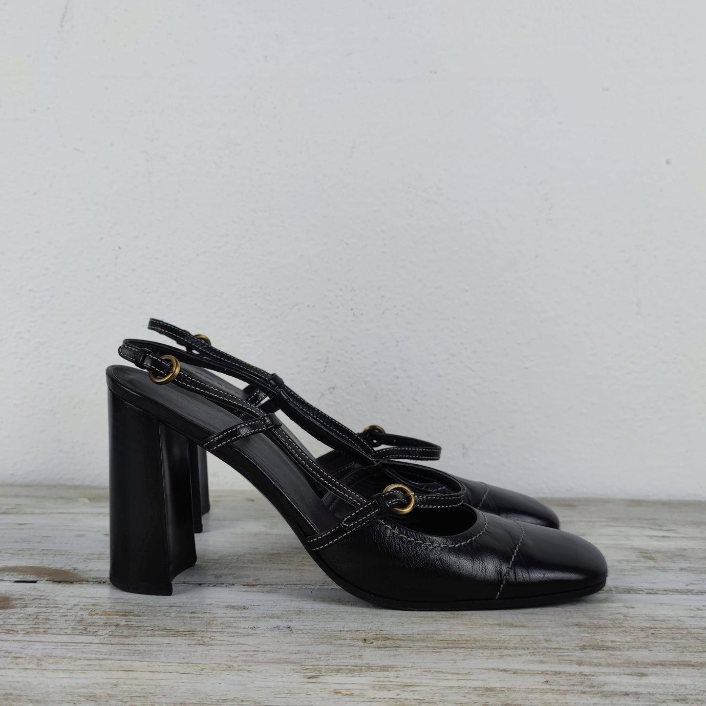 décolleté Miu Miu vintage pelle nera